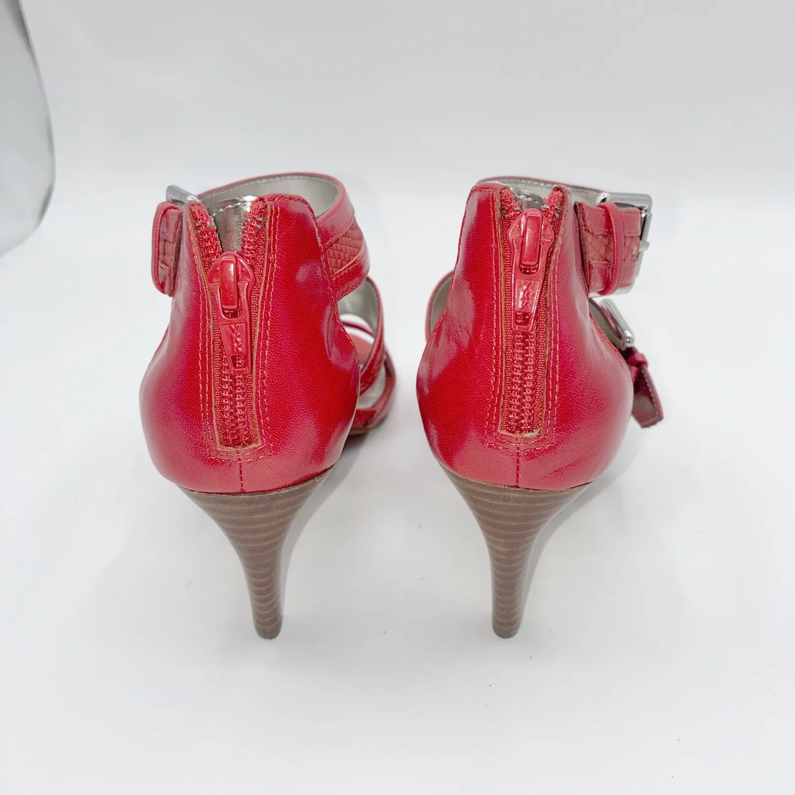 Alfani Odette Honeysuckle Leather Snake Print Heel Sandals Women 6M Retro - Image 7