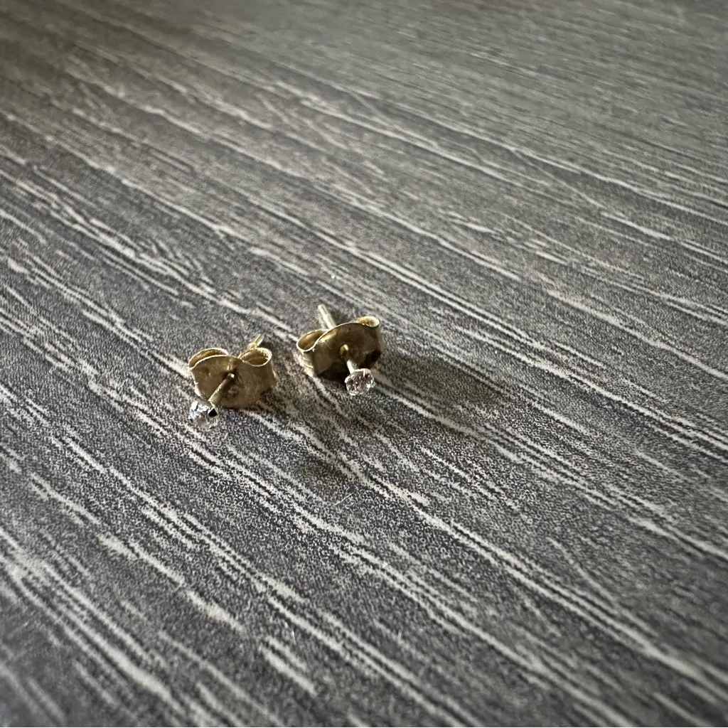 14K Gold Tiny Stud Earrings Solid 14K Gold - Image 7