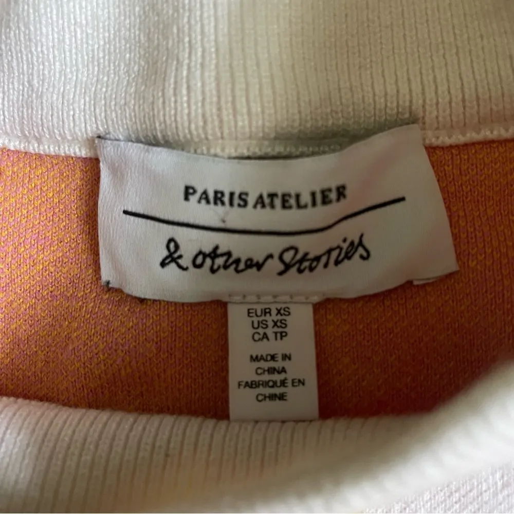 & Other Stories & Other Stories Multicolor Chevron Pullover Sweatshirt Size XS - Image 2