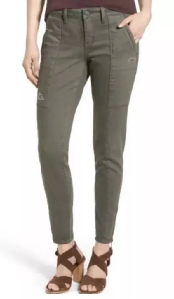 Treasure & Bond Women’s Olive Green Zip‎ Ankle Pants Size 31 - Image 1