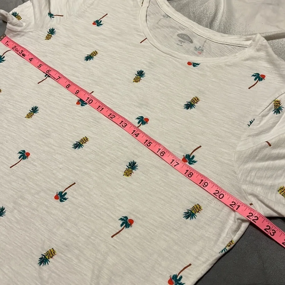Old Navy Tropical Holiday Santa Pineapple Christmas Palm Tree Shirt Top XL - Image 5