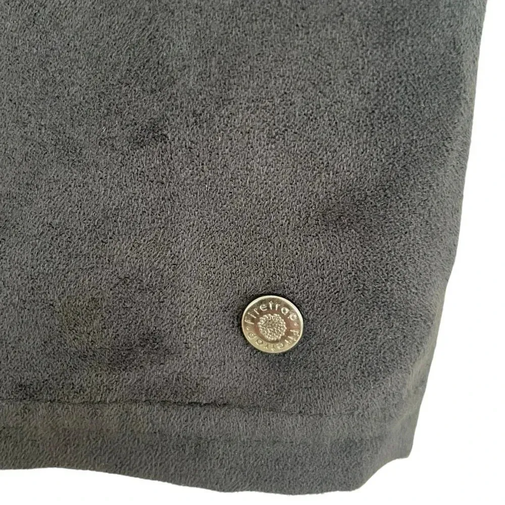 Black Suede Short Sleeve Top UK Firetrap Size 4 - Image 4