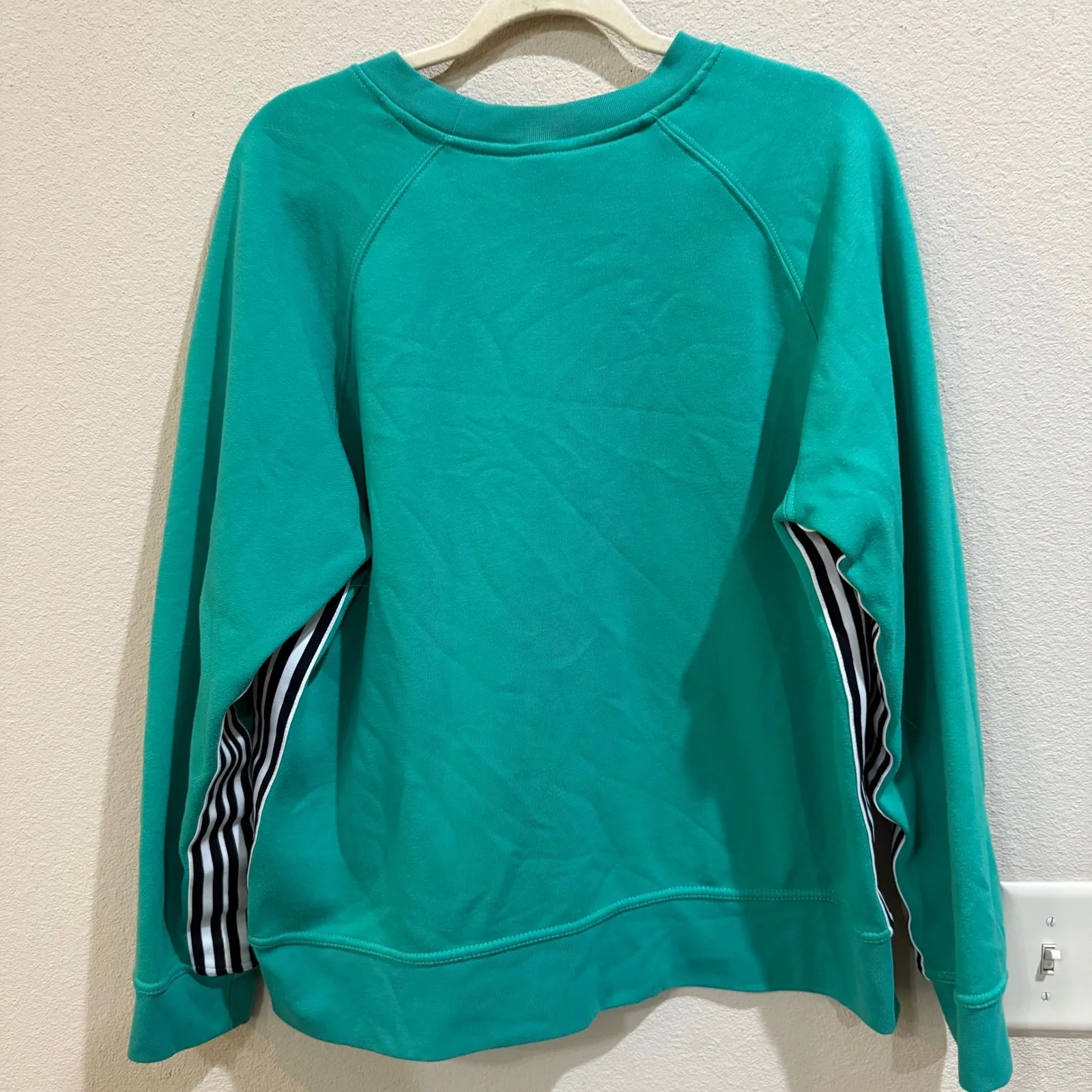 Avia Womens XL (16-18) Green Striped Long Sleeve Pullover Sweatshirt - Image 6