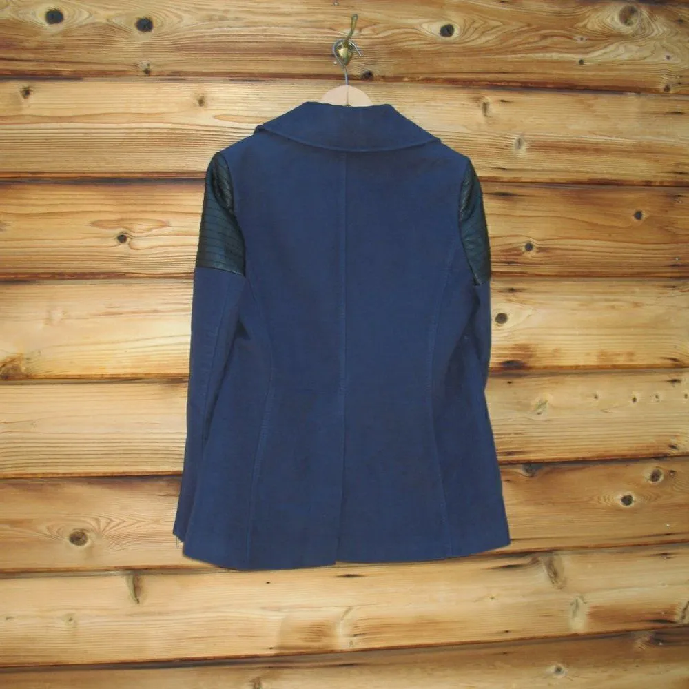 Blue Black Soft Cotton Coat - Image 7