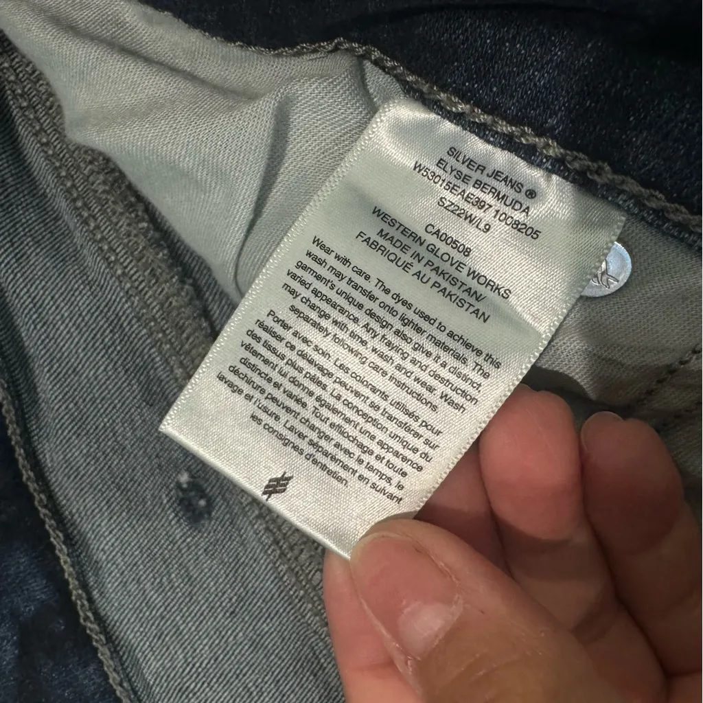 Silver Jean Elyse‎ Bermuda Jean Shorts Size 22 - Image 7