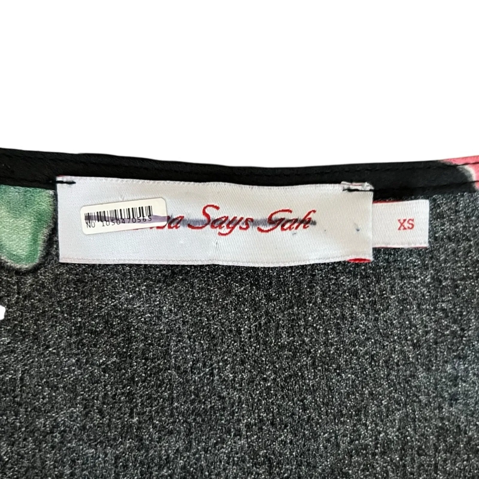 Lisa Says Gah Women’s Michelle Long Sleeve Tie Front Butterfly Cropped Top XS - Image 4