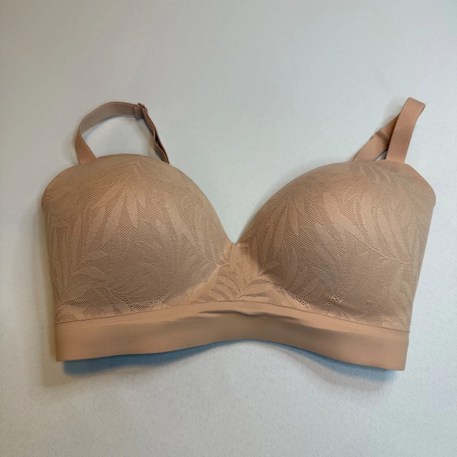 Soma Seamless Comfort Bra Nude Tan Everyday Wirefree Adjustable Straps 34DDD Size undefined - Image 4