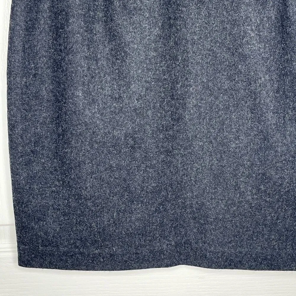 United Colors Of Benetton Sz 6 Gray Wool Short Pencil Skirt Italian Sz 42 Made i - Image 5
