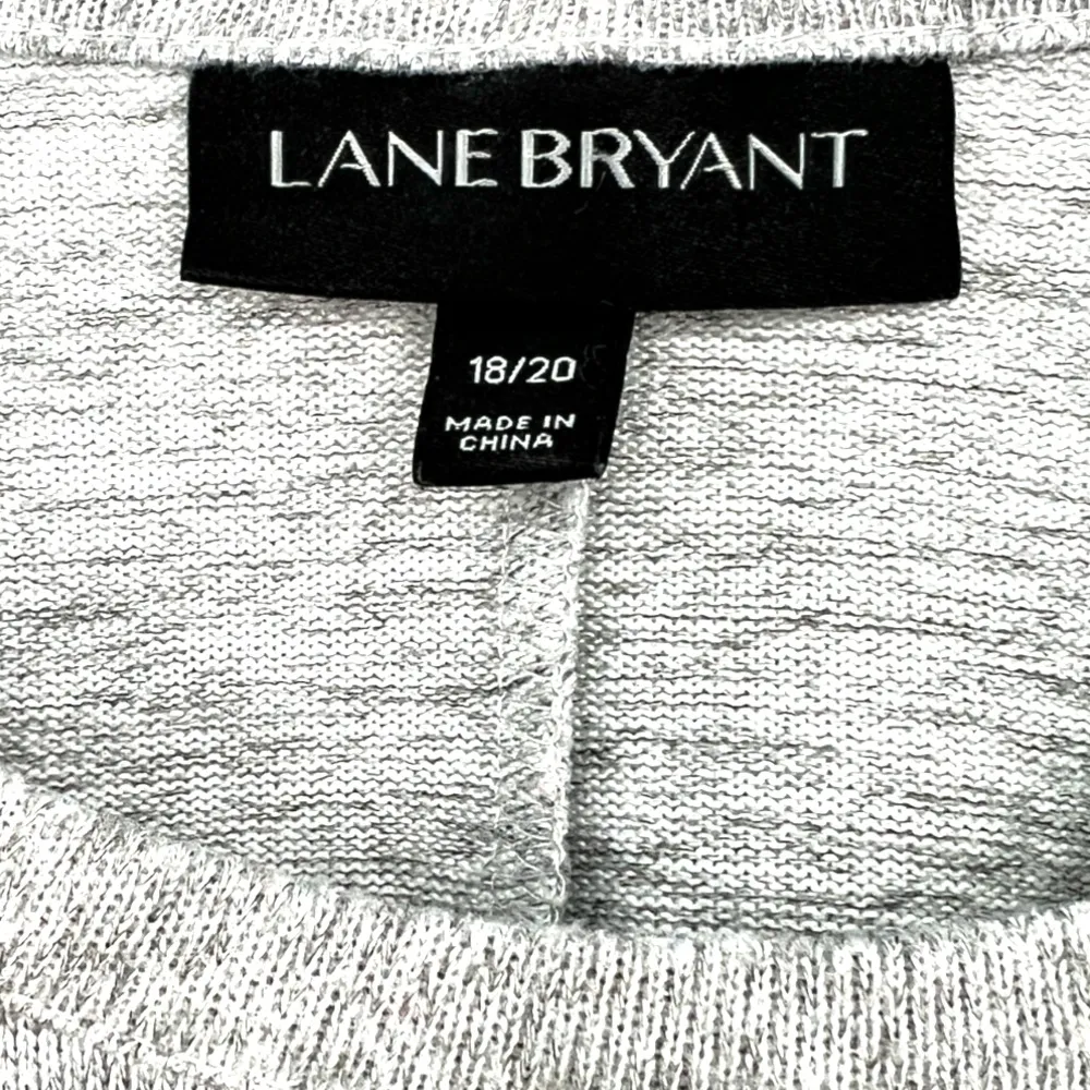 Lane Bryant | 18/20 | Pearl Studded Heathered Gray Crewneck Short Sleeve Top - Image 3