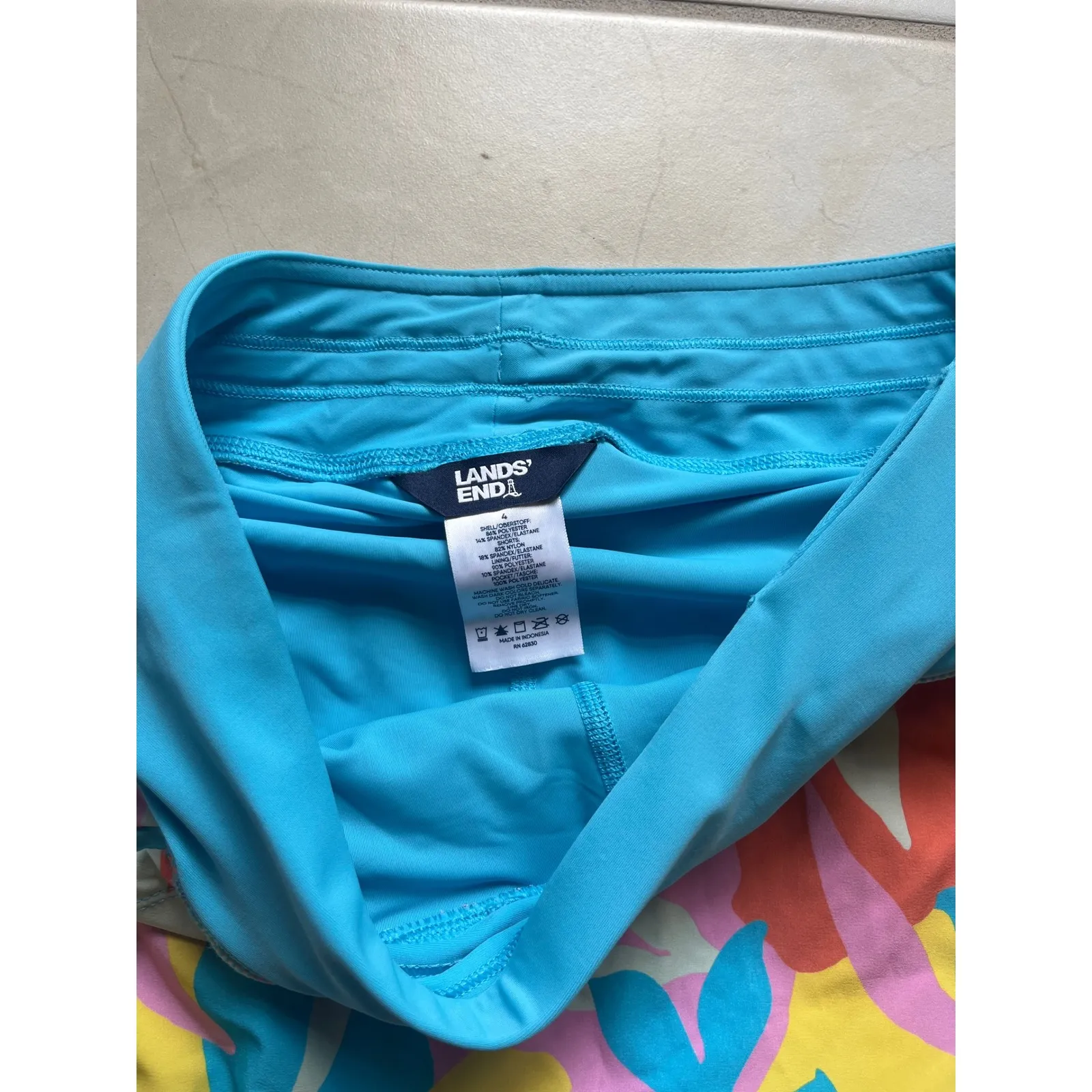 Lands end skort skirt cruise Lilly 4‎ Lulu tropical blue pink orange - Image 3