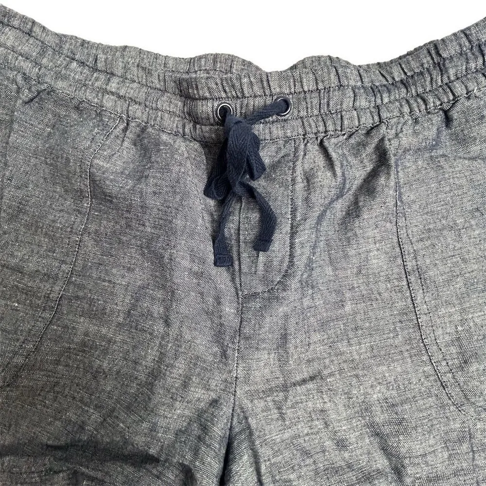 Soho Women's Blue Chambray Drawstring Shorts Size M - Image 5