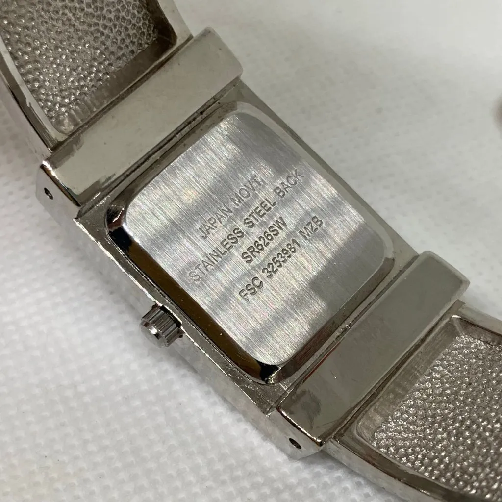 Analog Quartz Women's 22mm Case Ten Commandments Cuff Bangle Watch 7” running - Image 6