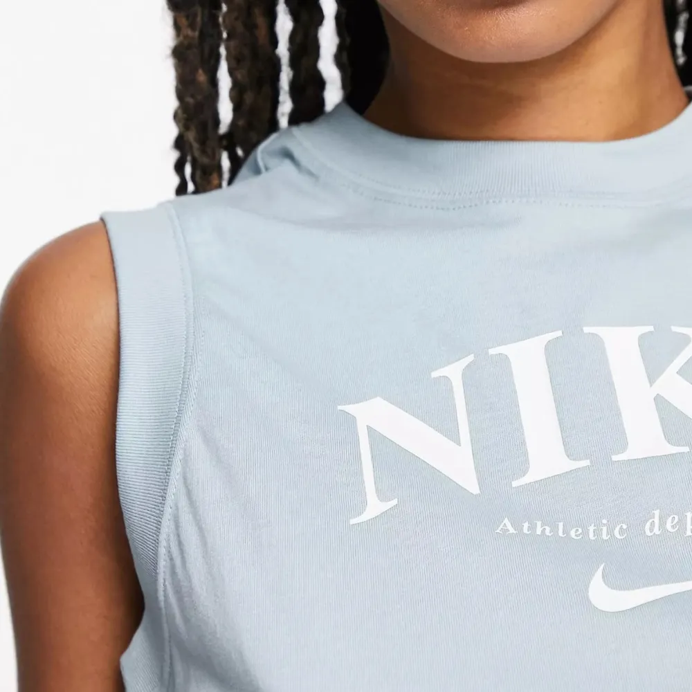 Nike Essential Retro Tank Top in Ocean Blue - Image 3