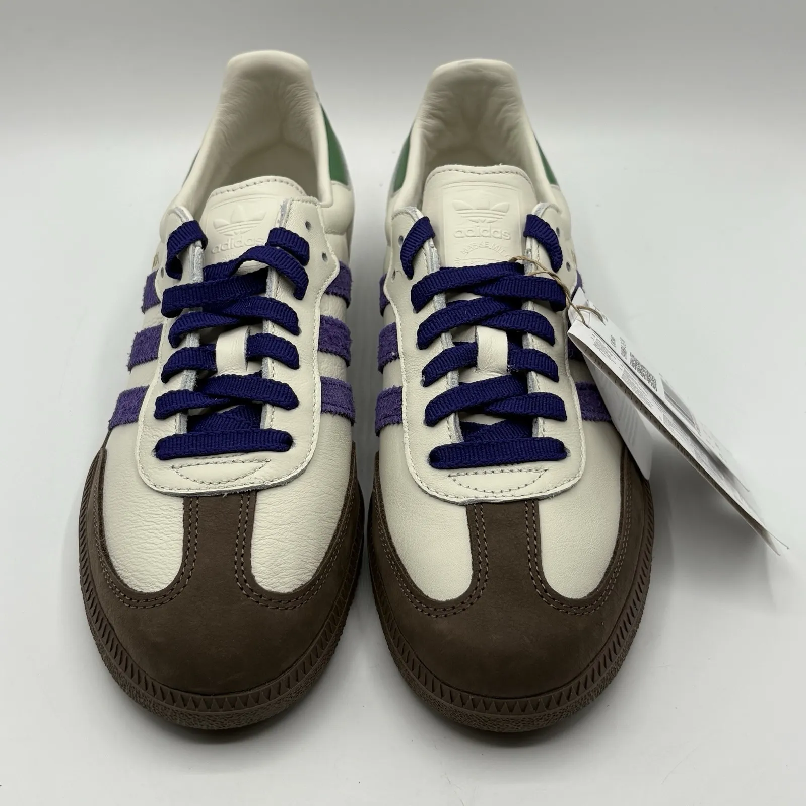 adidas Samba OG Off White Purple Green W - ID8349 Size 9.5 - Image 4