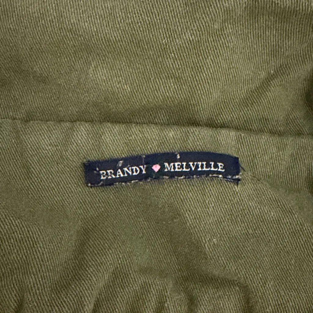 Brandy Melville Army Green Doris Cargo Jacket with Sherpa Lining - Image 7