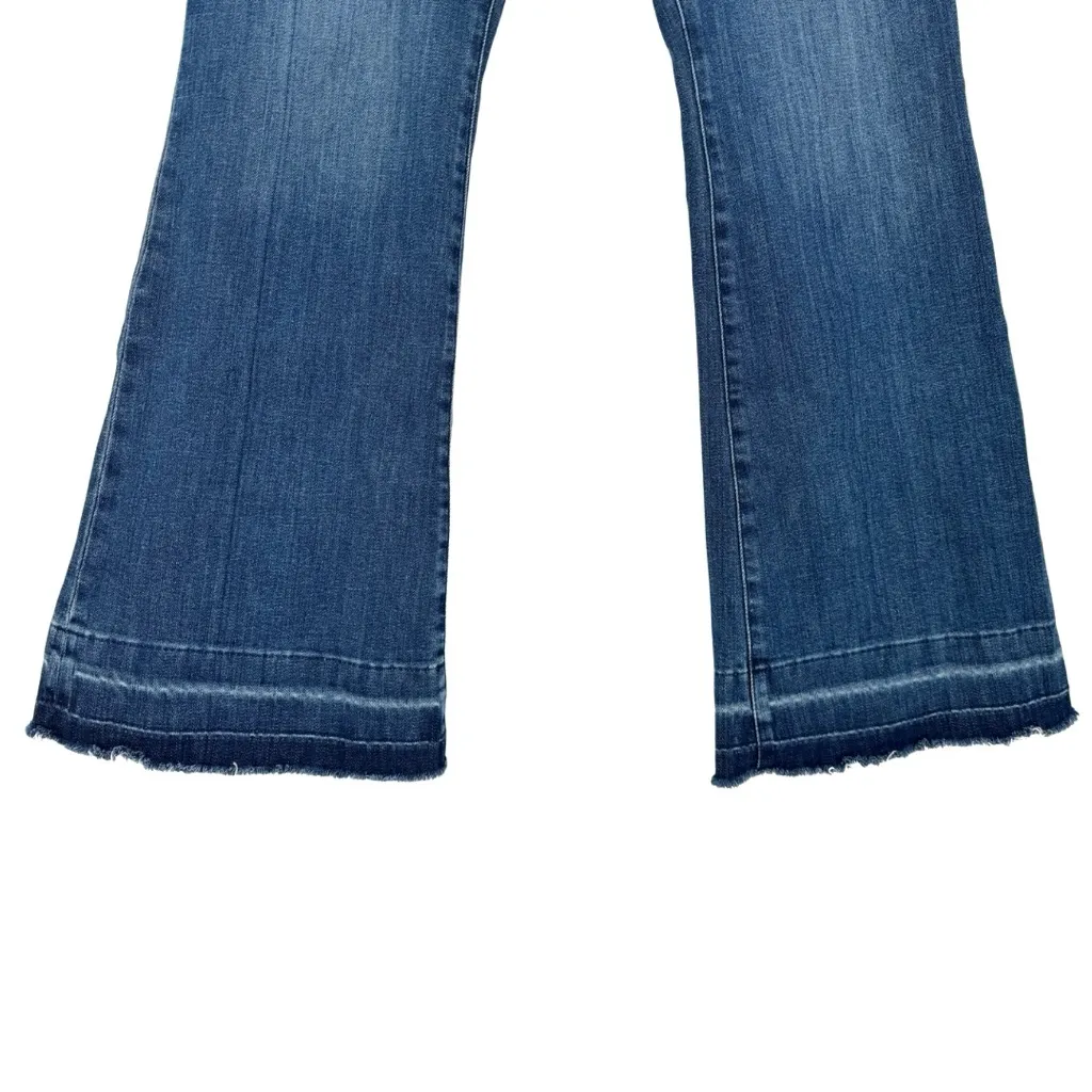 Frame Le Easy Flare Release Hem Jeans Thunderstorm Dark Wash High-Waist 31 - Image 6