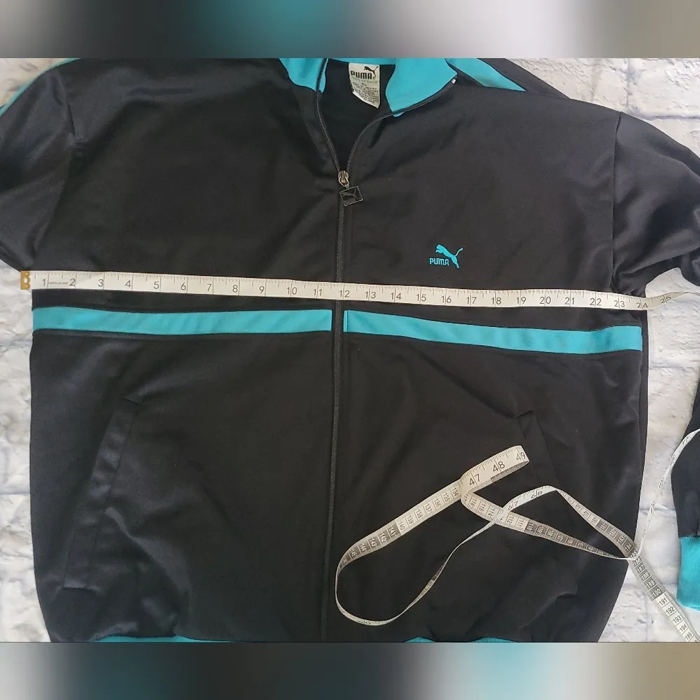 PUMA Retro Track Style Jacket Black & Blue Size XL - Image 14