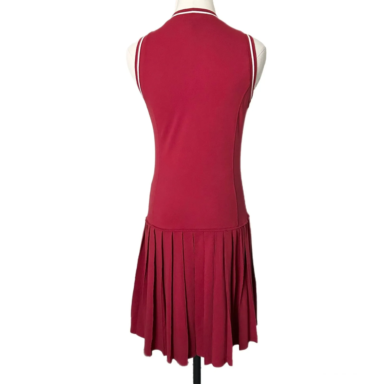 Tuckernuck Red Pique Kember Walking Tennis Pickleball Mini Dress V-Neck Size XS - Image 4