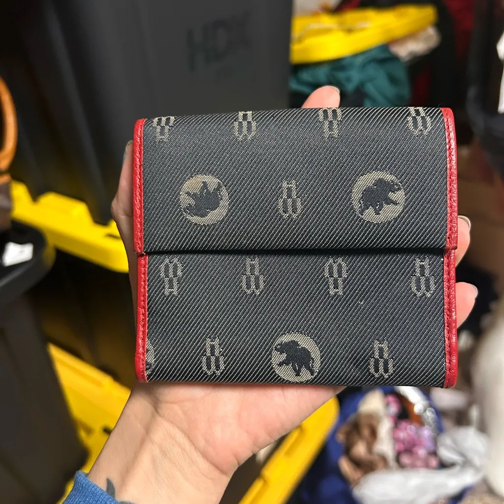 Designer Black and Red Women's Wallet - Image 2