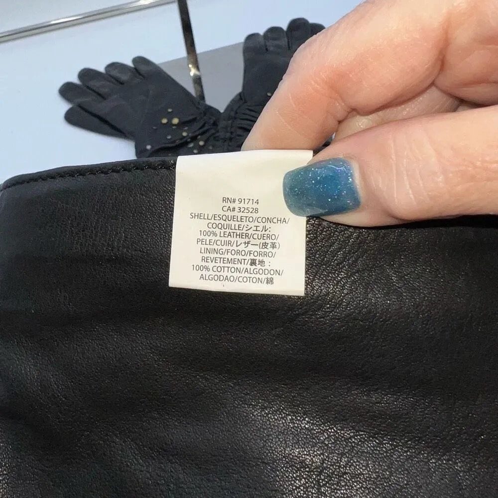 Armani Exchange Lambskin Studded Gloves and Bag Set Gloves are xs/s - Image 15