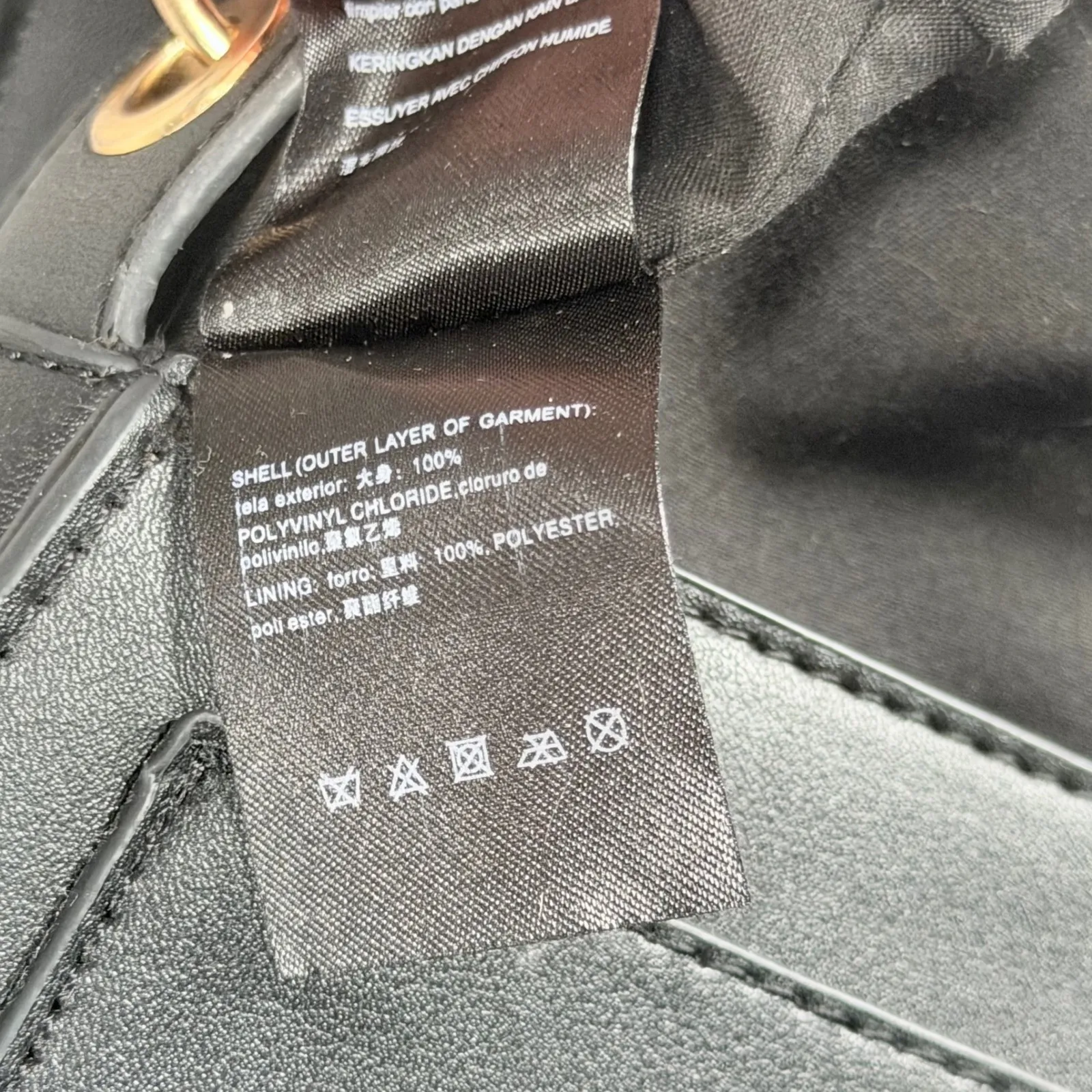 Badgley Mischka Black Saddle Bag Crossbody Purse Gold Hardware Minimalist Chic - Image 12