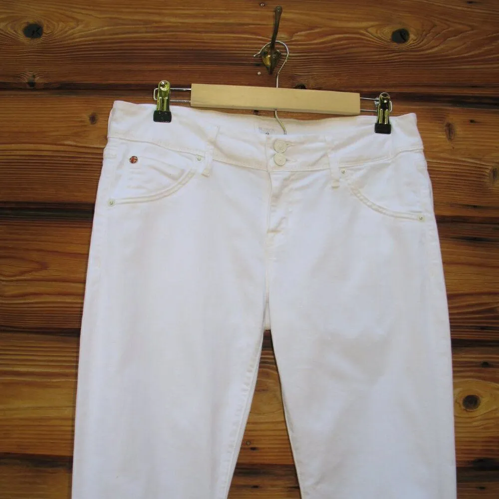 Hudson White Beth Baby Boot Cut Mid Rise Jeans 29 X 34 - Image 6