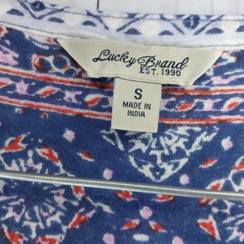 Lucky Brand Bohemian Peasent Lace-Up Women's Top - Image 8