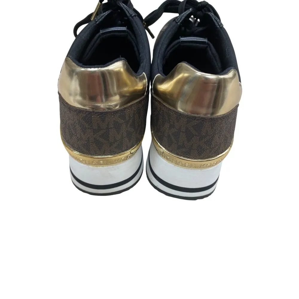 Michael Kors women designer sneakers brown black 10M SKU 1294 - Image 4