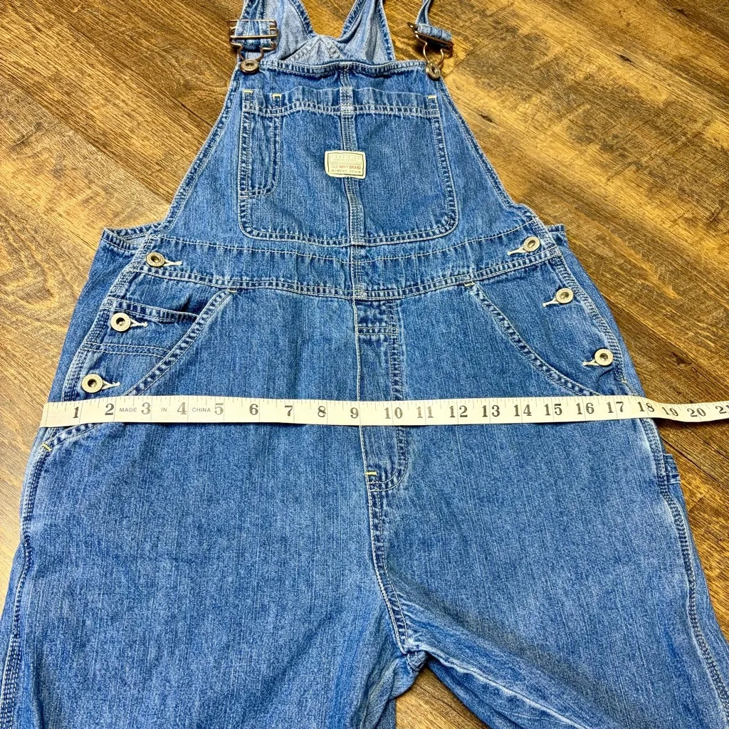 Vintage Y2K Old Navy Blue Denim Jean Overalls Women Small Carpenter Baggy Grunge - Image 7