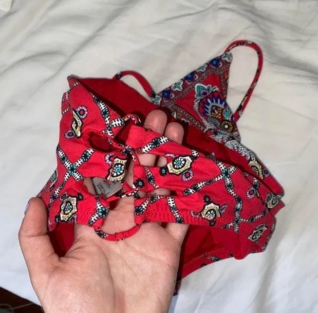 High Neck Paisley Bikini Top - Image 6