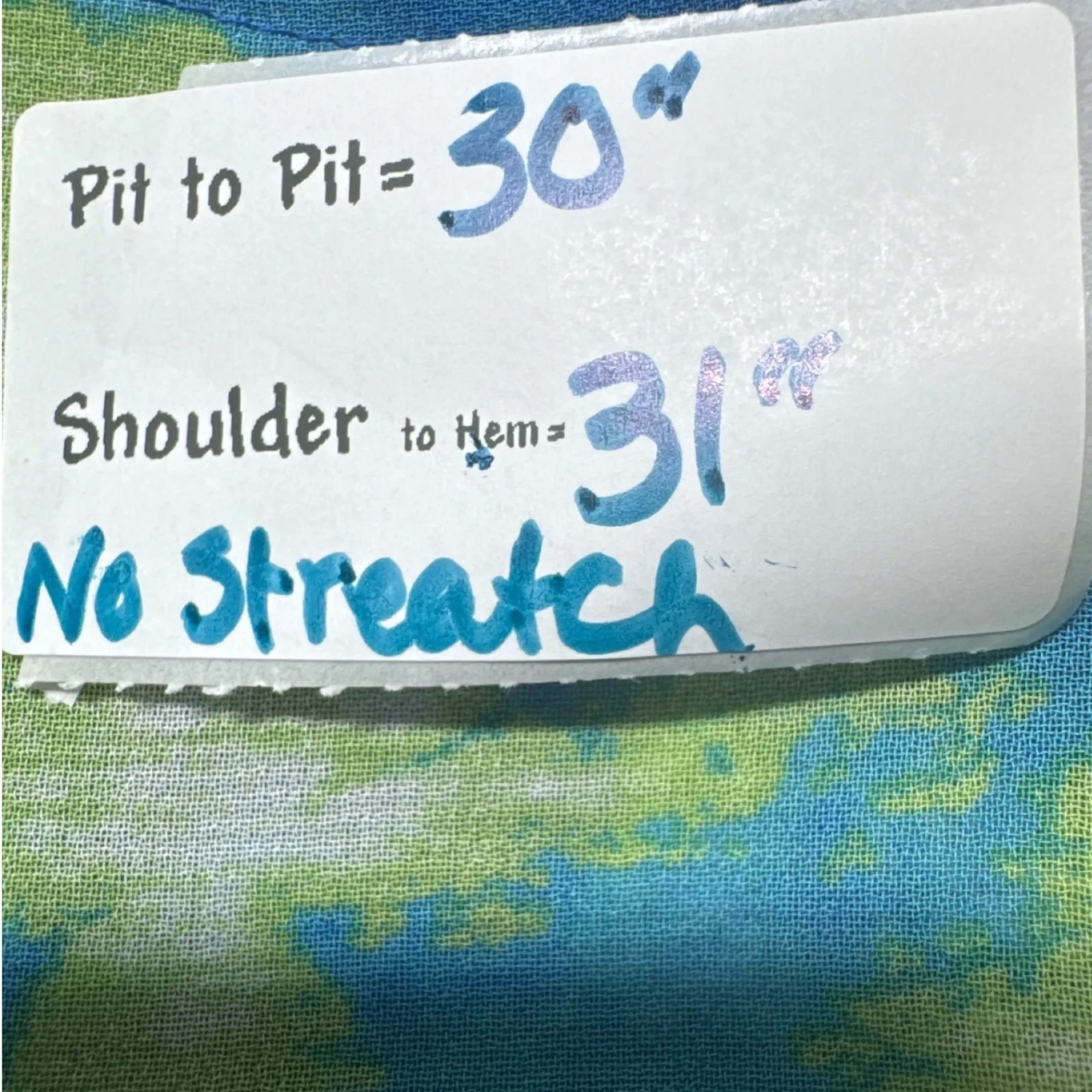 Maggie Barnes 3X Embellished Blue Green Tie Dye Kimono Tunic Top 26/28W - Image 5