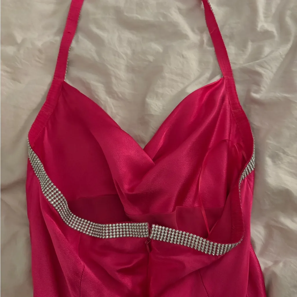 Astr pink satin and rhinestone mini dress - Image 4