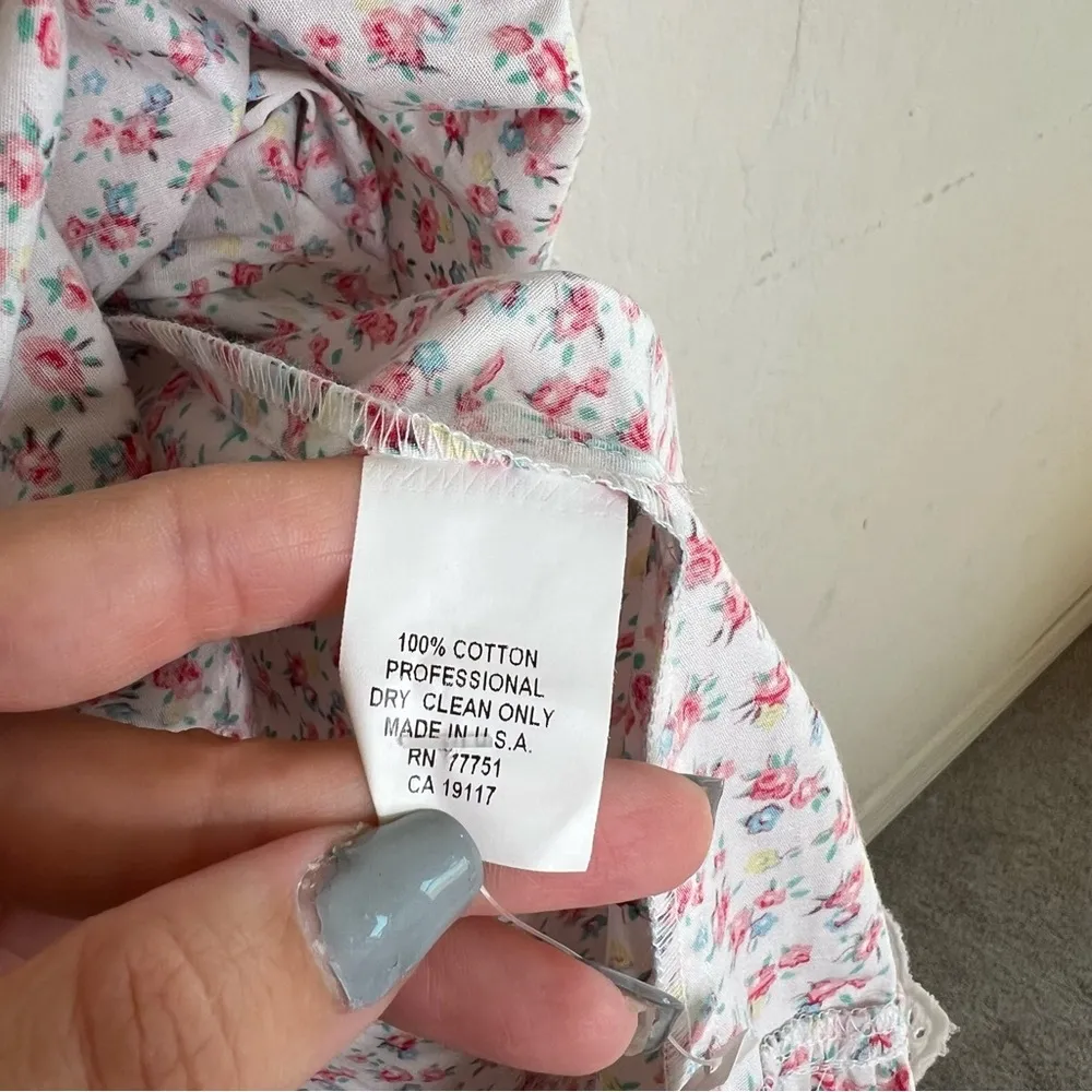 Betsey Johnson Strapless Tiered Floral Midi Dress Eyelet Trim white prairie - Image 11