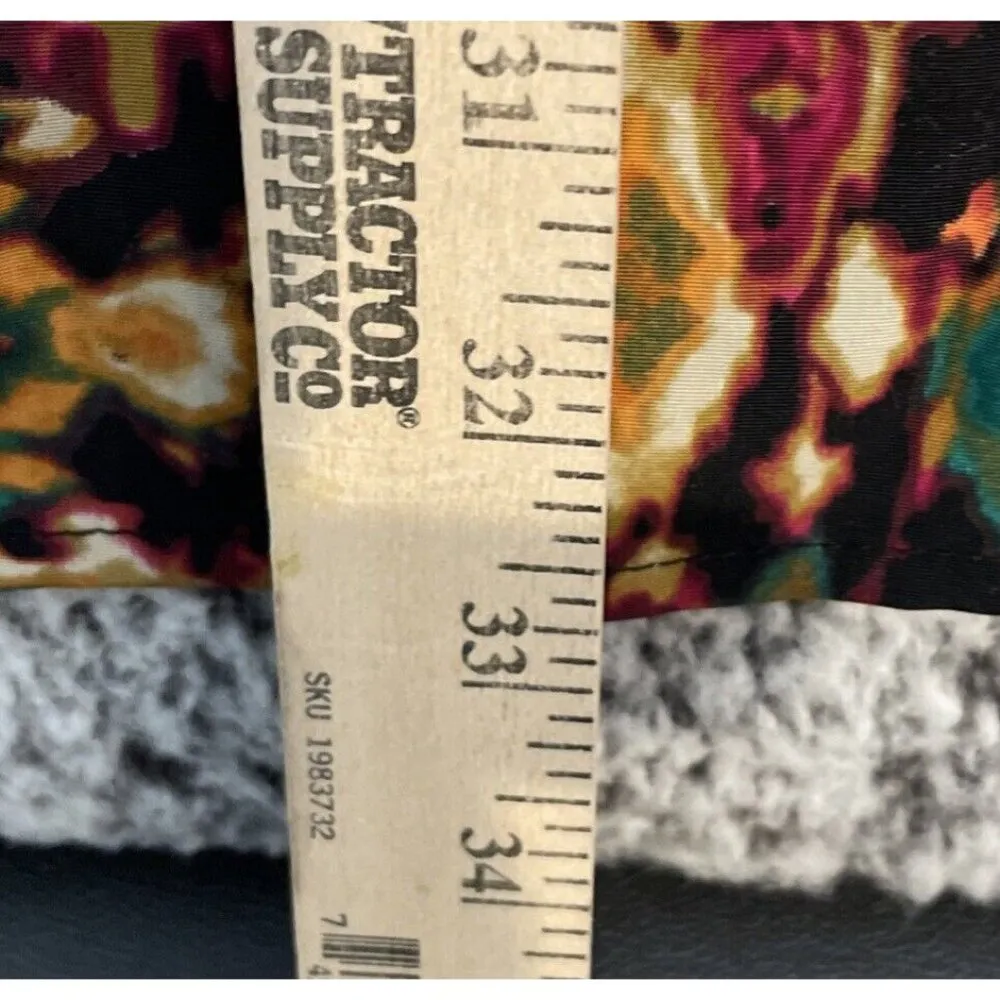 Susan Graver 3X Colorful Geometric Tile Button Up Shirt Blouse Long Sleeve Aztec - Image 4