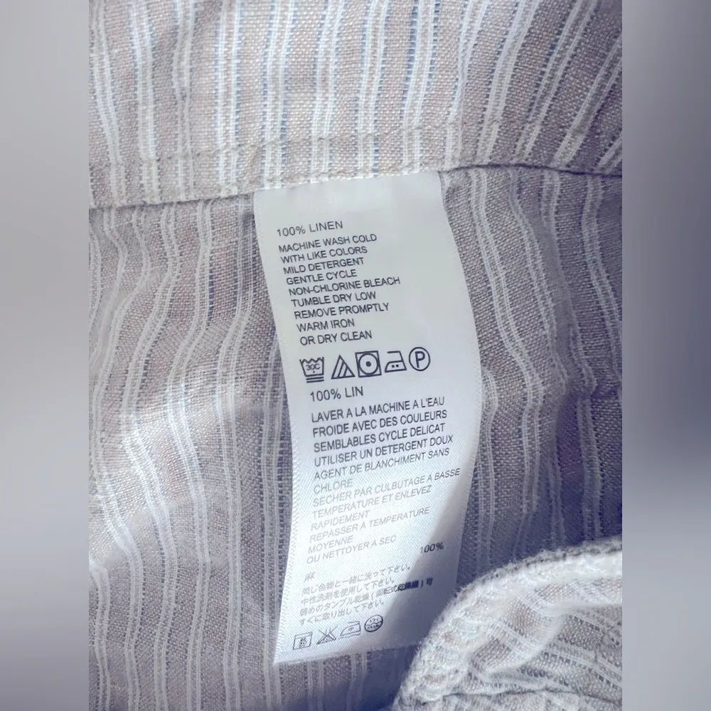 Tommy Bahama Stripped Cropped Linen Pant - Image 3