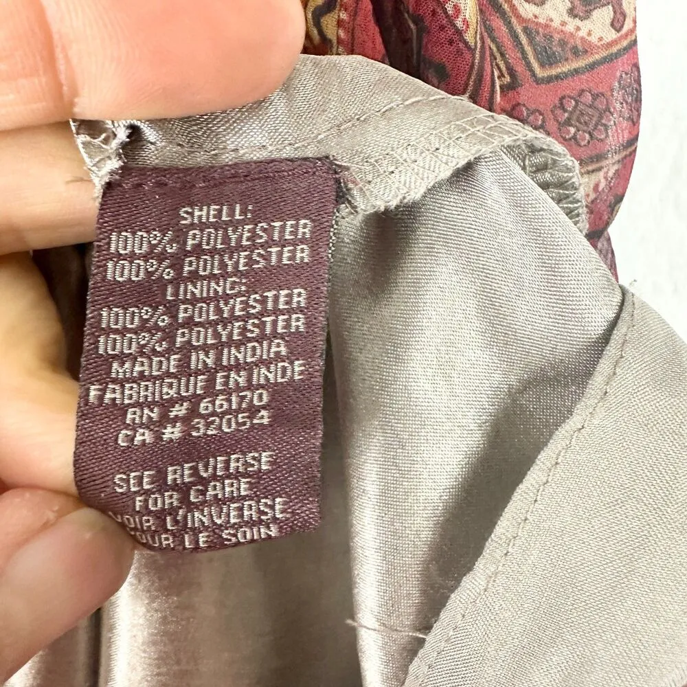 Ranna Gill Ceret Maxi Dress Size 2 Boho Floral Paisley Western - Image 9