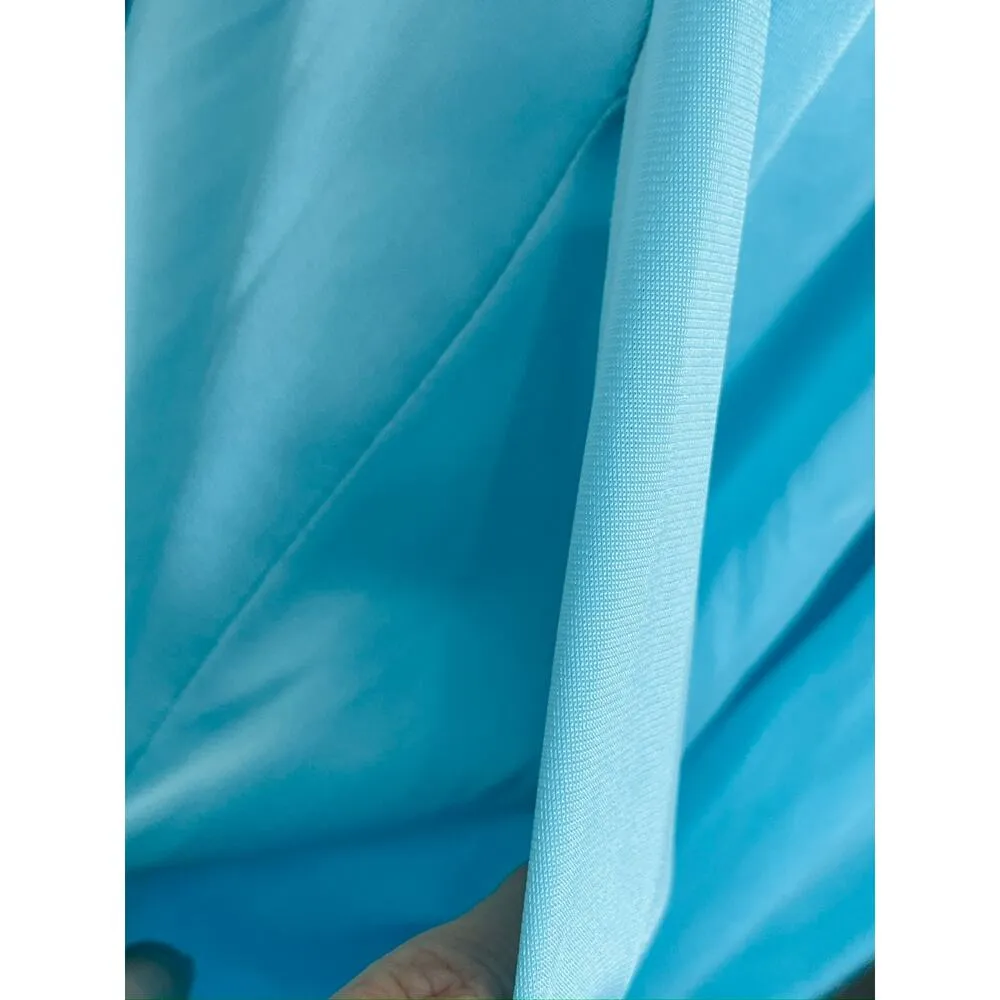 Vintage Miss Elaine Nylon Peignoir Set Gown and Robe Blue Size M - Image 12