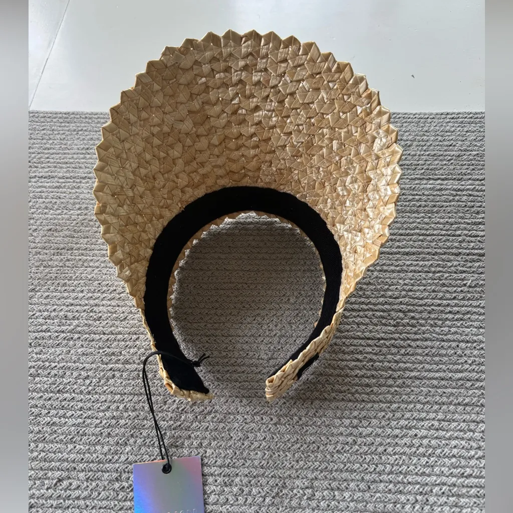 Jolyn Straw Beach Visor Tan - Image 5
