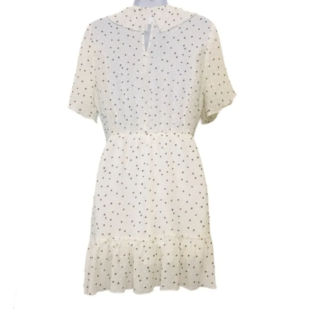 Zara polka‎ dot ruffle sheer mesh romper NWOT size S - Image 3