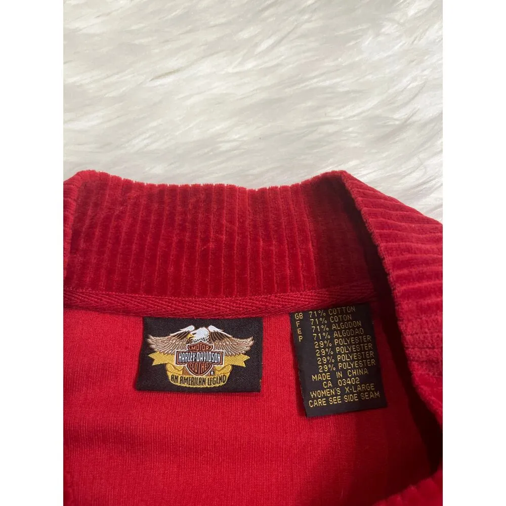 Harley Davidson  velour long sleeve top XL - Image 3