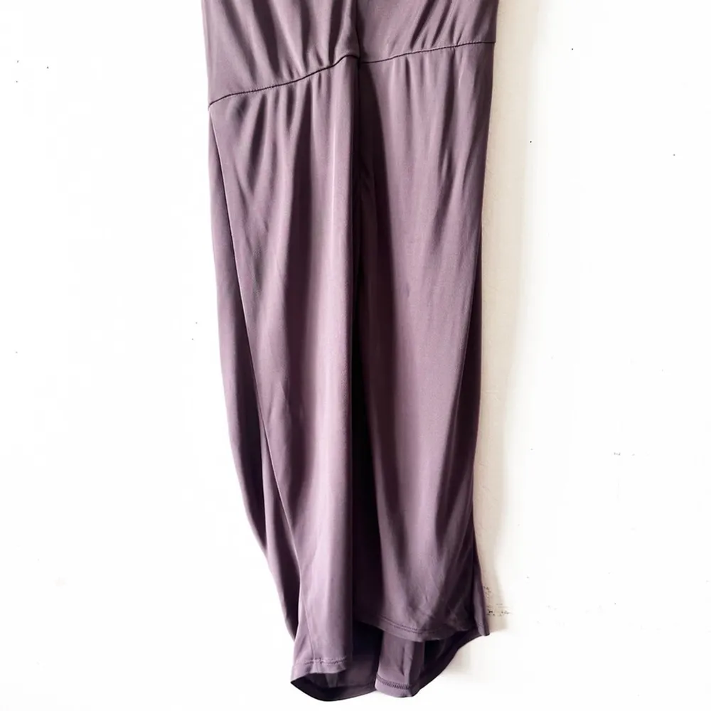 Costello Tagliapietra Draped Midi Dress Sz 4 Mauve Purple Holiday Party - Image 2