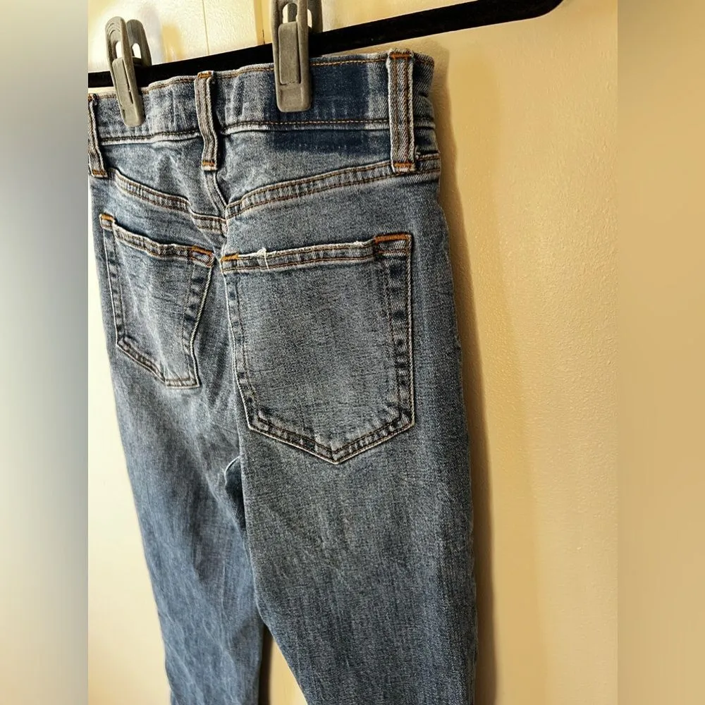 Abercrombie &‎ Fitch Ankle Straight Ultra High Rise Distressed Jeans Size 25/0s - Image 7