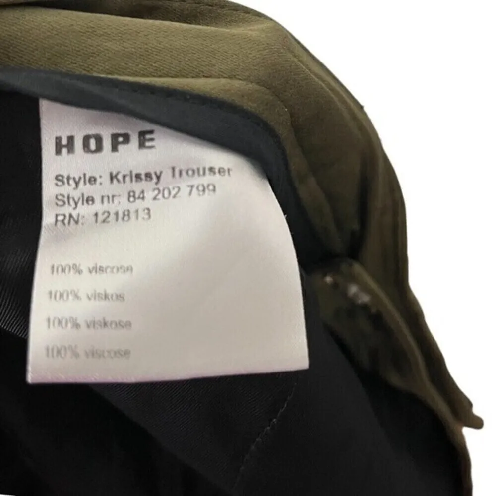 HOPE Stockholm Krissy Cropped Trousers Women’s Size 42 Green Viscose - Image 13