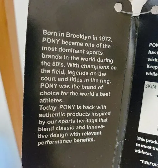 Pony White Black Trim Racerback Athletic Shirt M Size M - Image 6