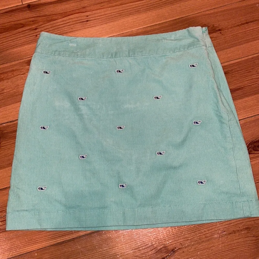 Vineyard Vines corduroy light blue aqua whale skirt - Image 2