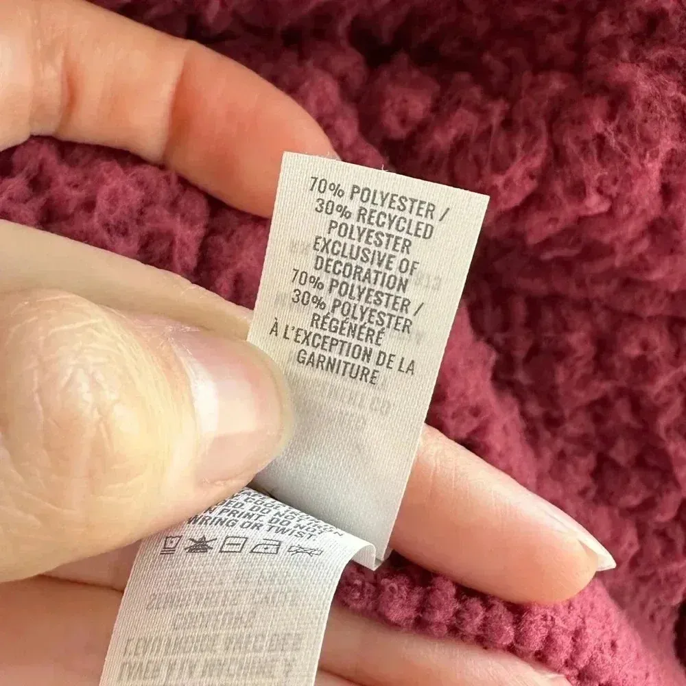 Aerie Dream Sherpa Quarter Zip Sweatshirt, Cherry Pink/Hot Pink - Image 9