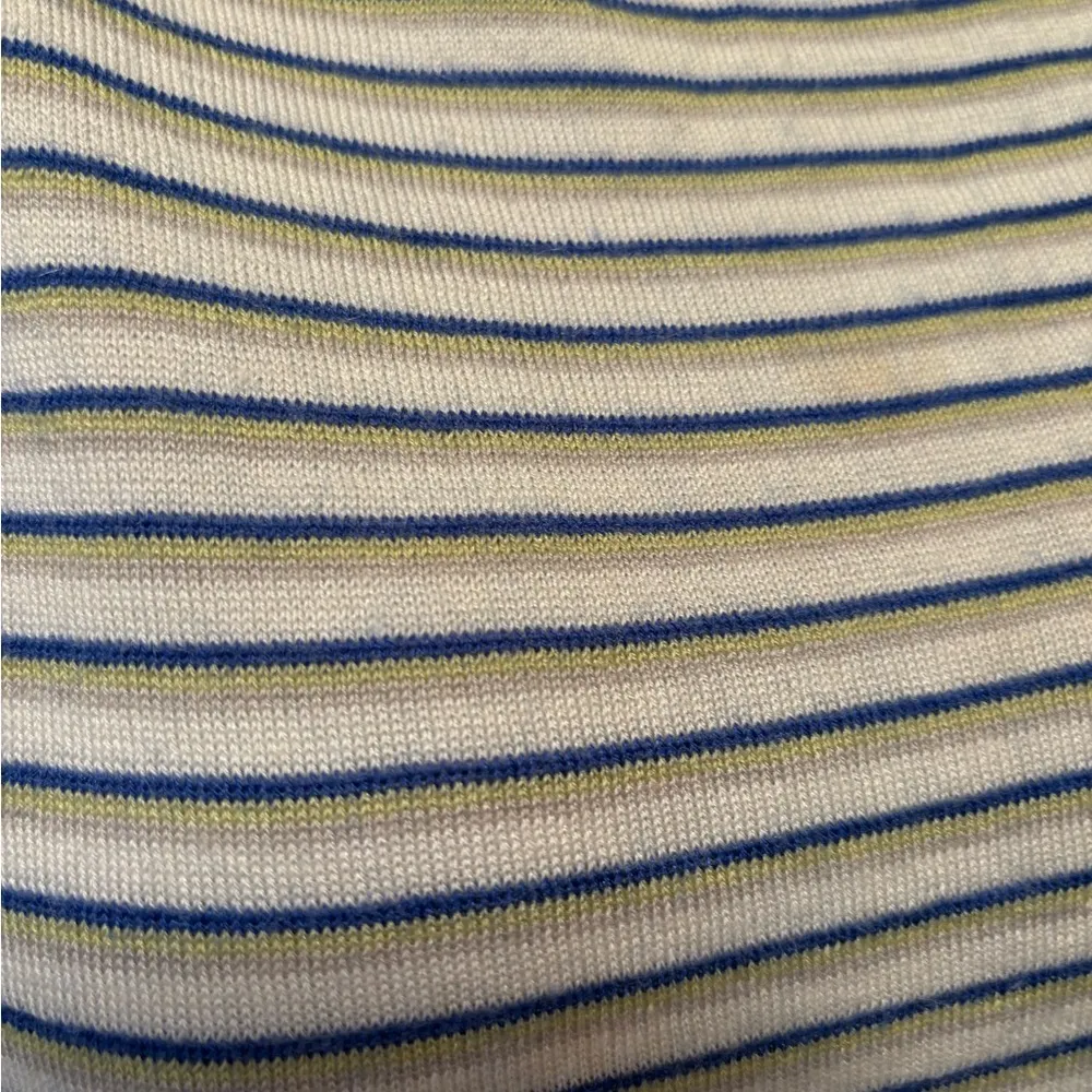 Dušan Paunovic Cashmere Silk Blend Striped Luxury Designer Sweater Tank Sz XL Multiple - Image 4