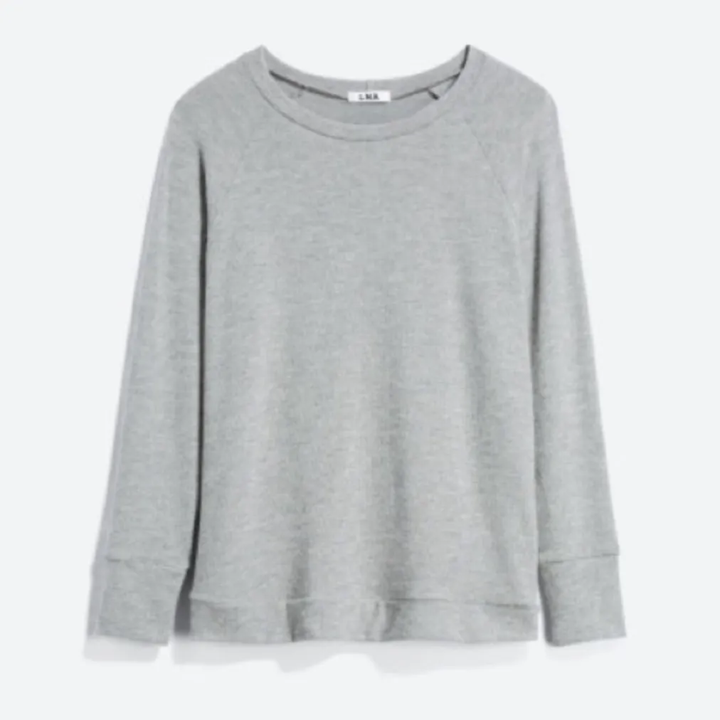 LNA Heathered Gray Burgess Sweatshirt Large - Image 12