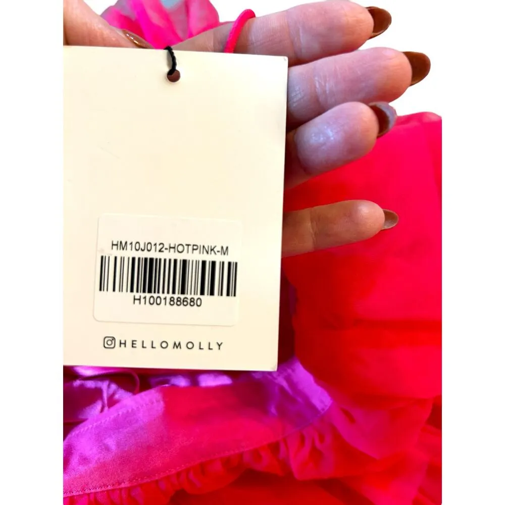 NWT Hello Molly Shaken Not Stirred Hot Pink Tulle Mini Dress - Sixe US 6 - Image 14