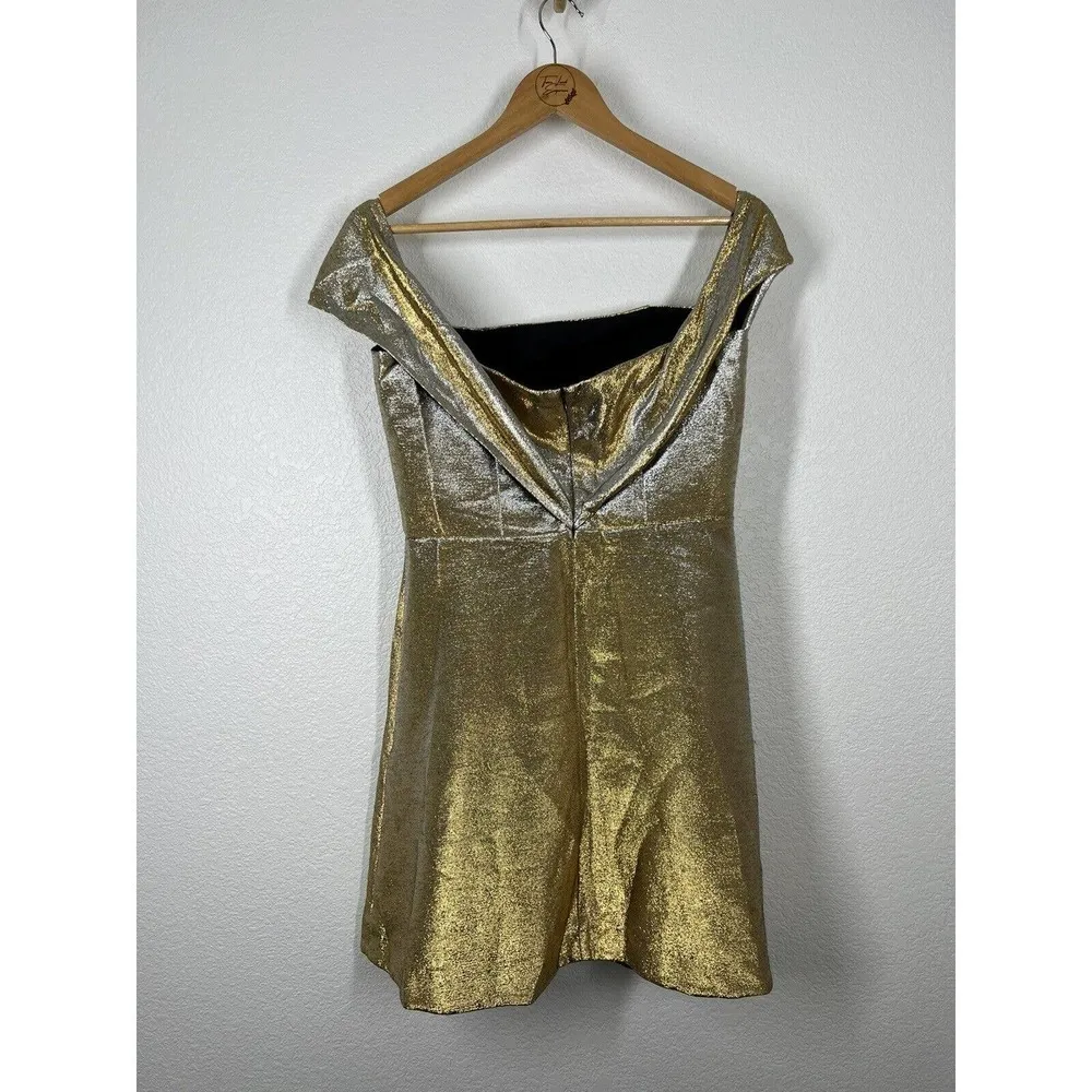Sandro Palacio Metallic Mini Dress - Image 7